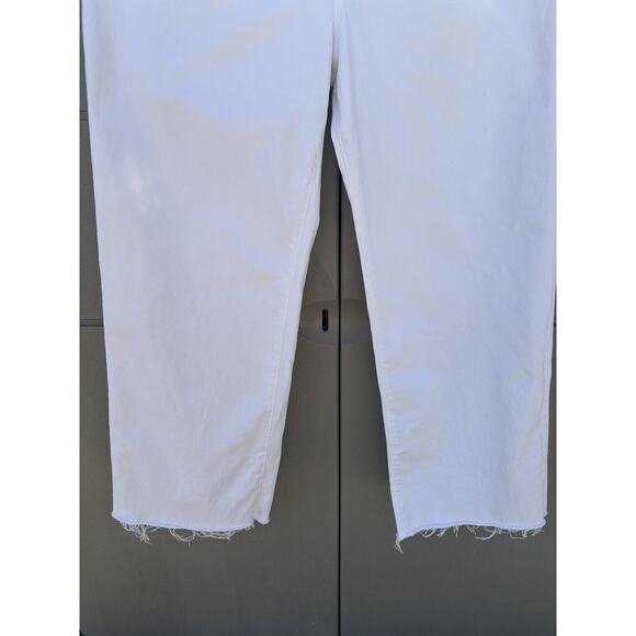 J.crew Slim wide-leg High Rise Raw Hem jean in white wash NWT Size 33 READ - Picture 11 of 16